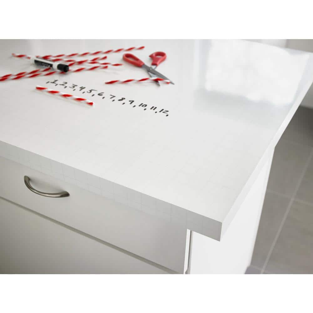 4 ft. x 8 ft. Laminate Sheet in Writable Surface ImagiGrid with Gloss Finish - Hercitys