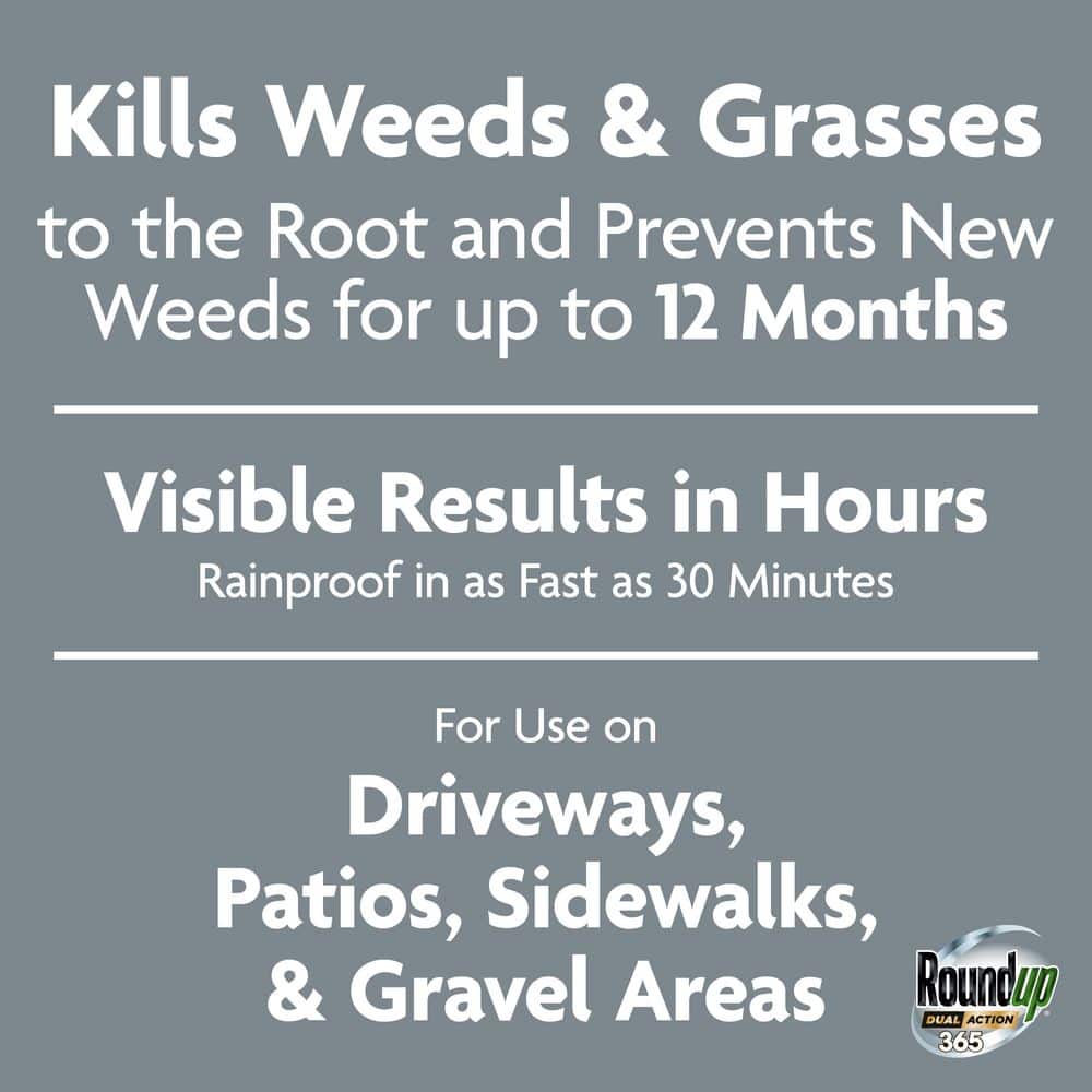 1 Gal. Dual Action 365 Weed and Grass Killer Plus 12-Month Preventer with Comfort Wand, Kills, Prevents for up to 1-Year - Hercitys