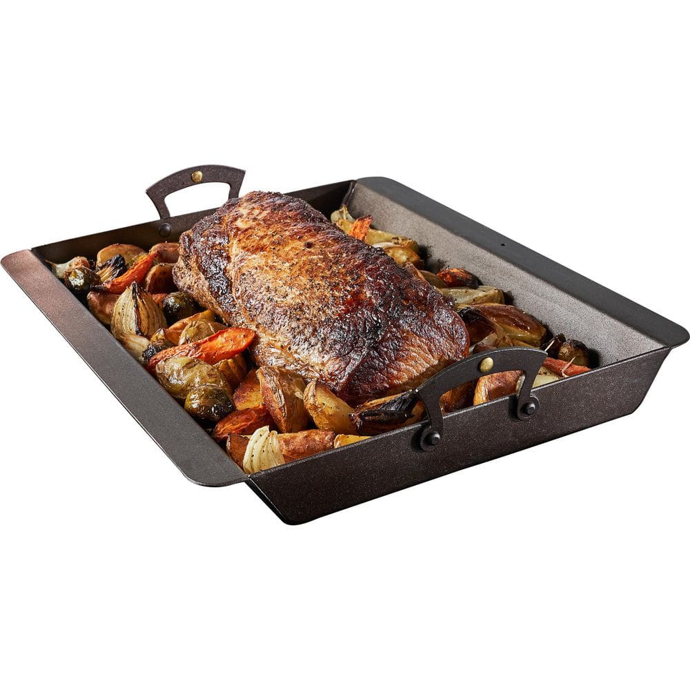 3.5 qt. Iron Roasting Pan with Handles - Hercitys