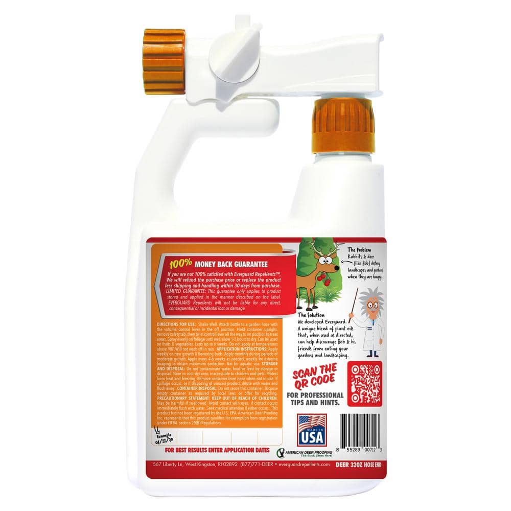 32 oz. Everguard Deer and Rabbit Hose End Liquid Repellent - Hercitys