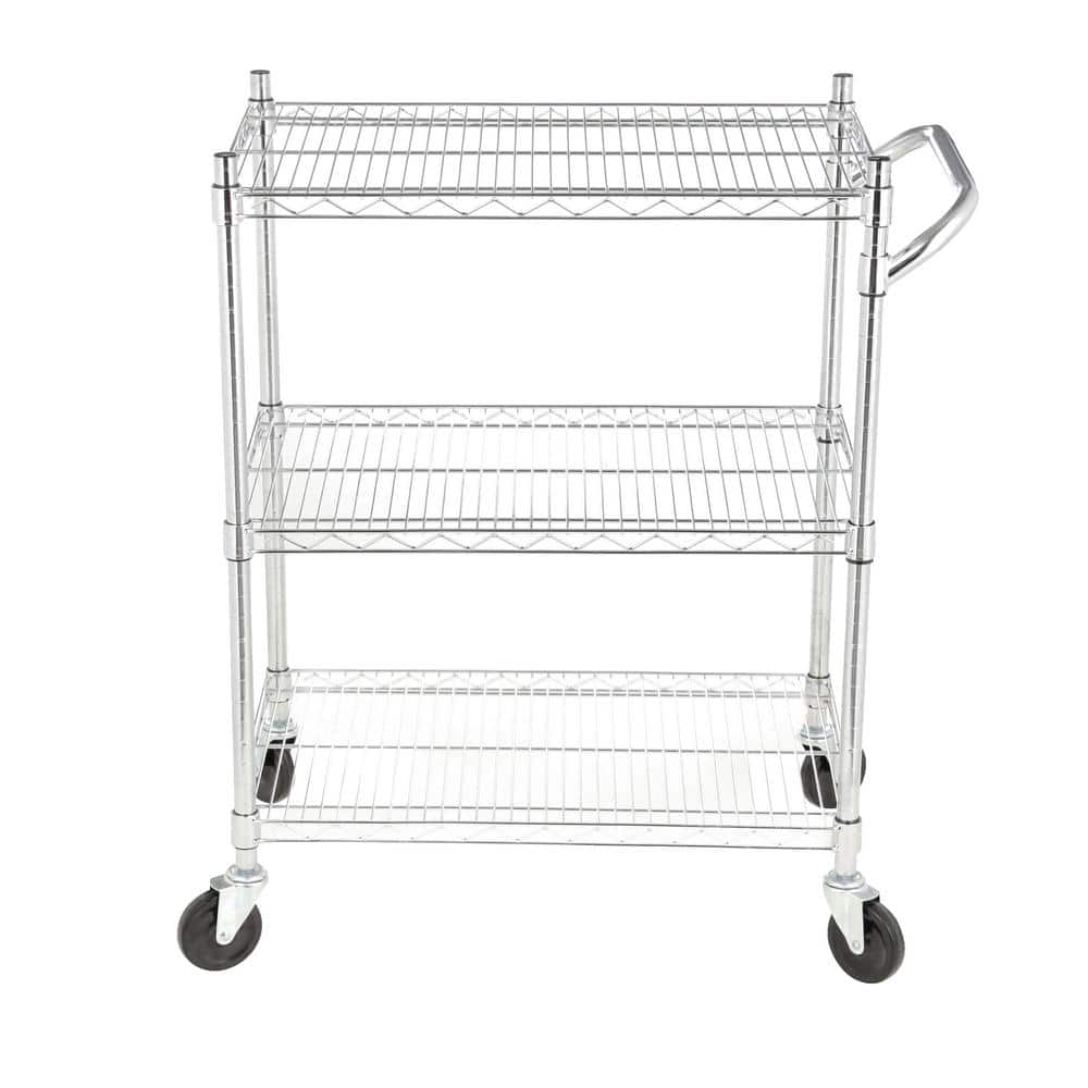 3-Tier Steel Heavy Duty All-Purpose Utility Cart - Hercitys