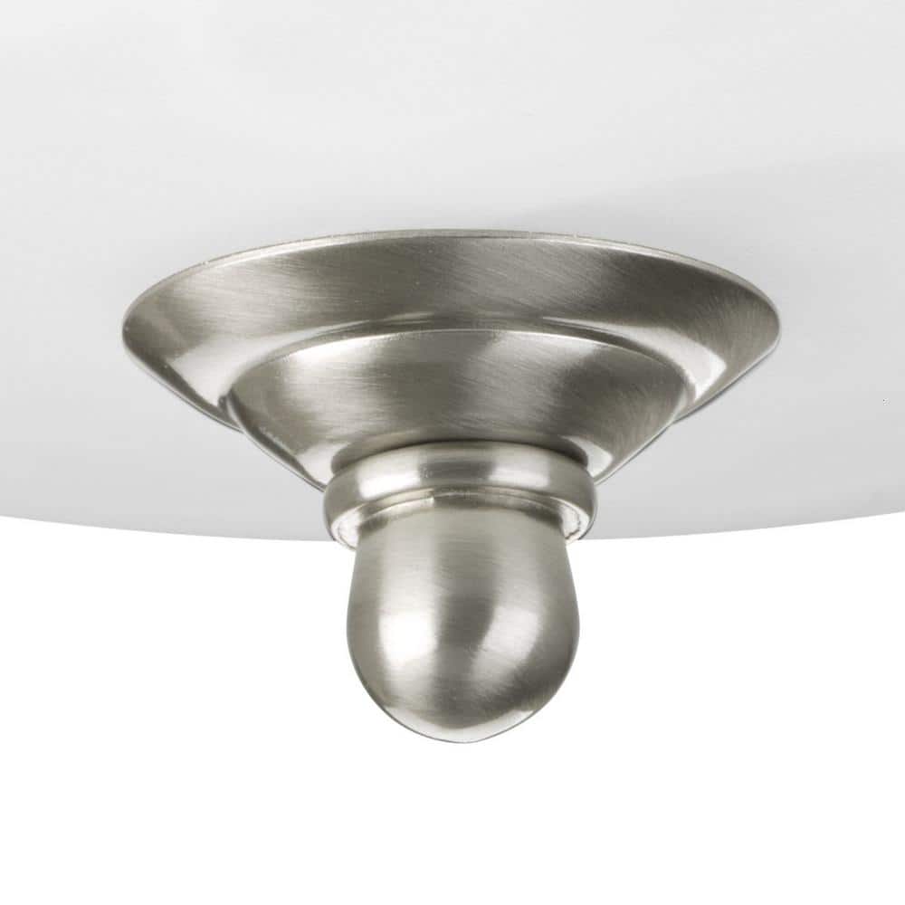 1-Light Brushed Nickel Flush Mount - Hercitys