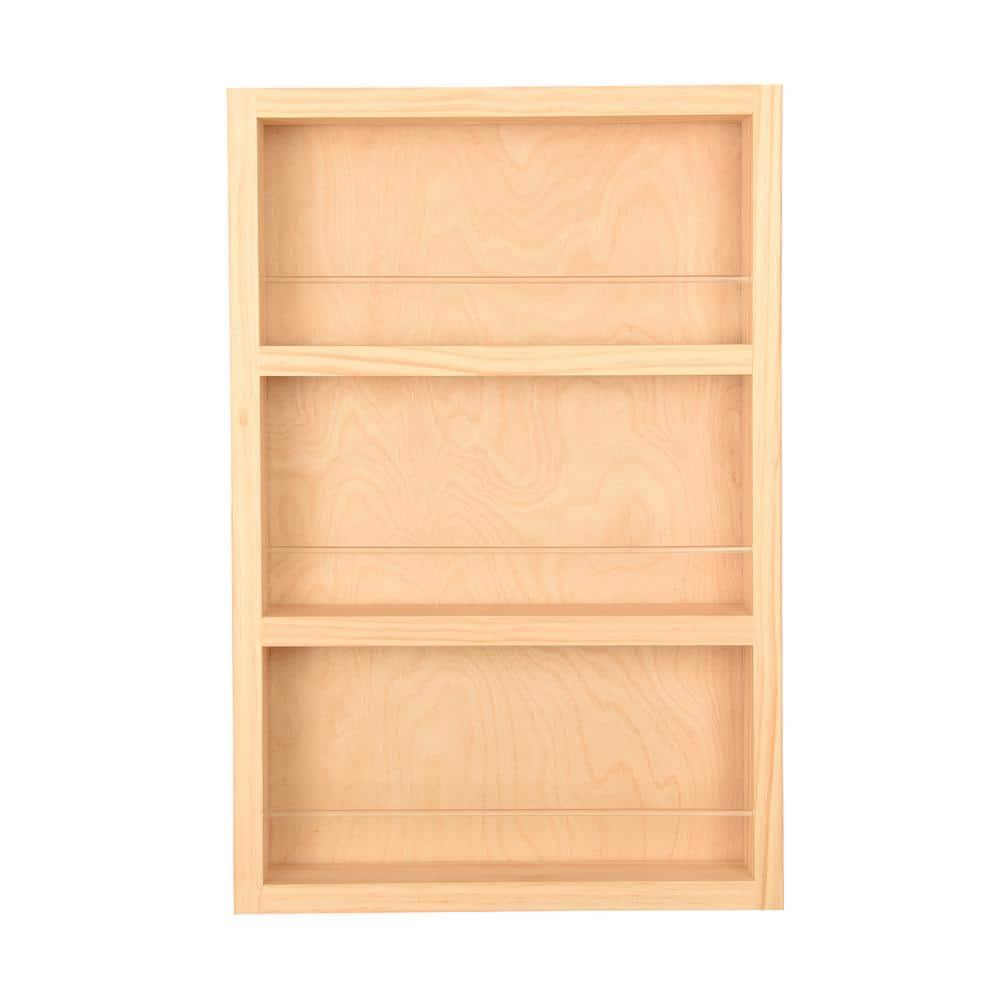 3.5 in. x 11 in. x 21 in. Malibu Unfinished Wood Spice Rack - Hercitys