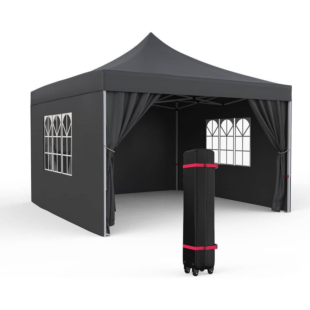 10 x 10 ft. Pop Up Canopy Tent with Sidewalls - Hercitys
