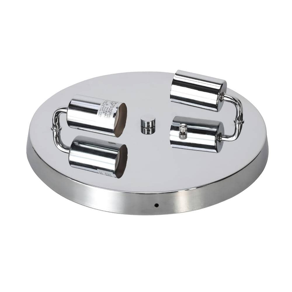 12 in. 2-Light Chrome Crystal Flush Mount - Hercitys