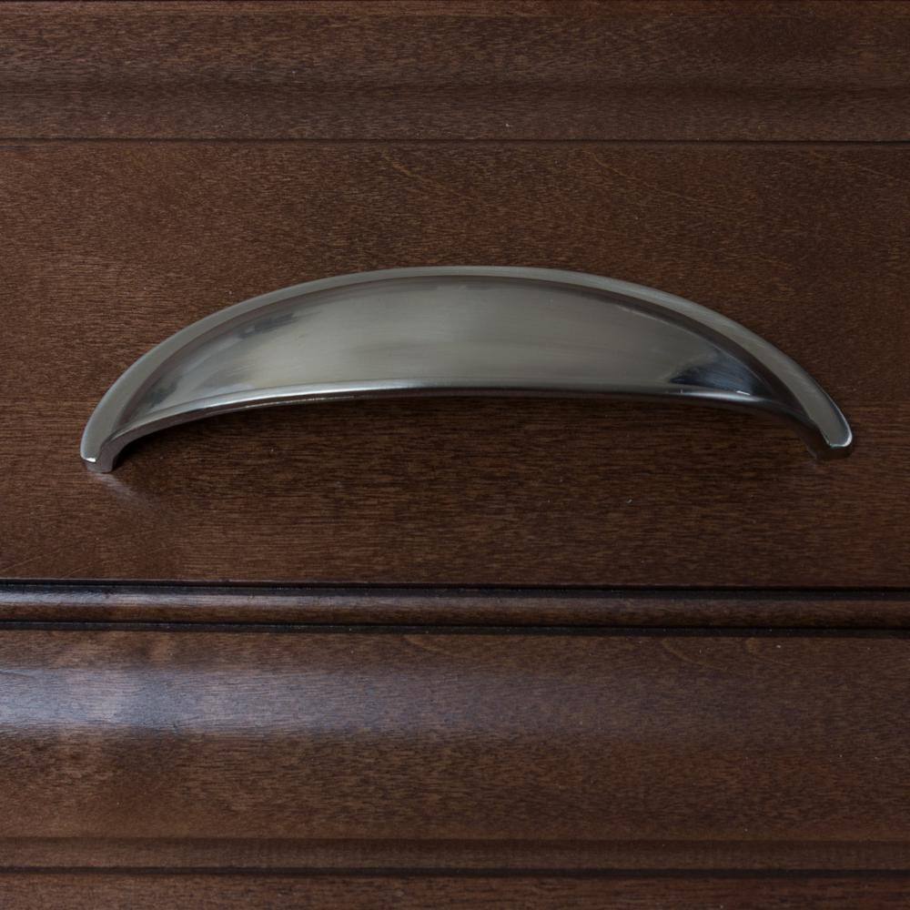 2-7/8 in. Center-to-Center Satin Nickel Classic Bin Cabinet Pull (10-Pack) - Hercitys
