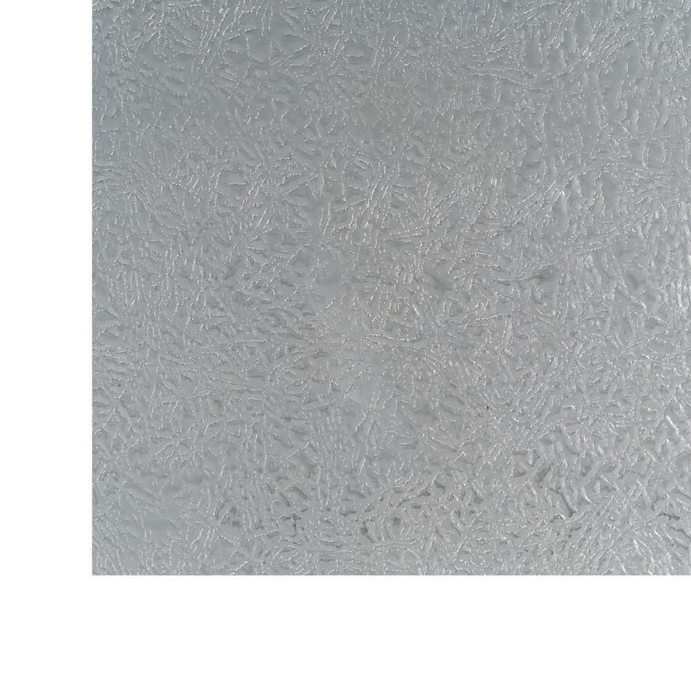 12 in. x 24 in. Leathergrain Aluminum Sheet in Silver - Hercitys