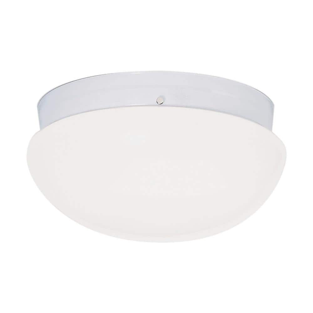 12 in. 2-Light White Semi-Flush Mount - Hercitys
