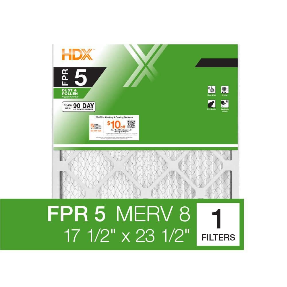 17.5 in. x 23.5 in. x 1 in. Standard Pleated Air Filter FPR-5, MERV-8 - Hercitys