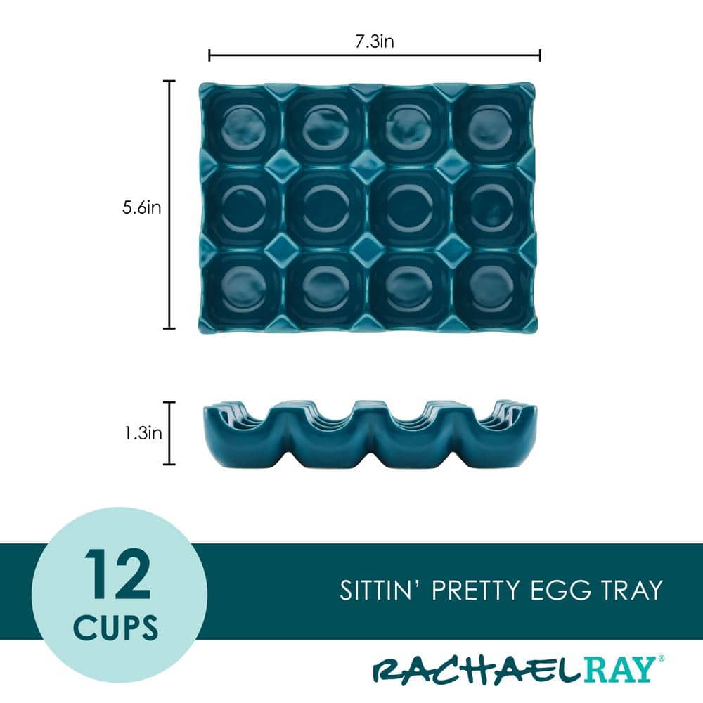 12-Teal Ceramics Egg Tray - Hercitys