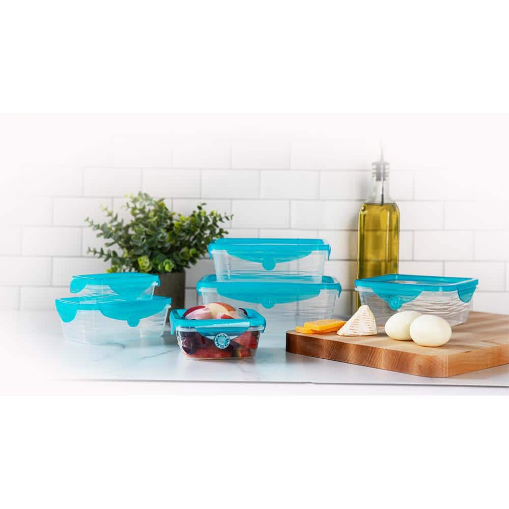 12-Pieces Stretch and Fresh Stretchable Silicone Air-Tight Food Storage Container Set - Hercitys
