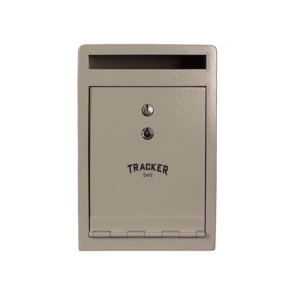 0.46 cu. ft. Steel Deposit Safe with Key Lock, White - Hercitys