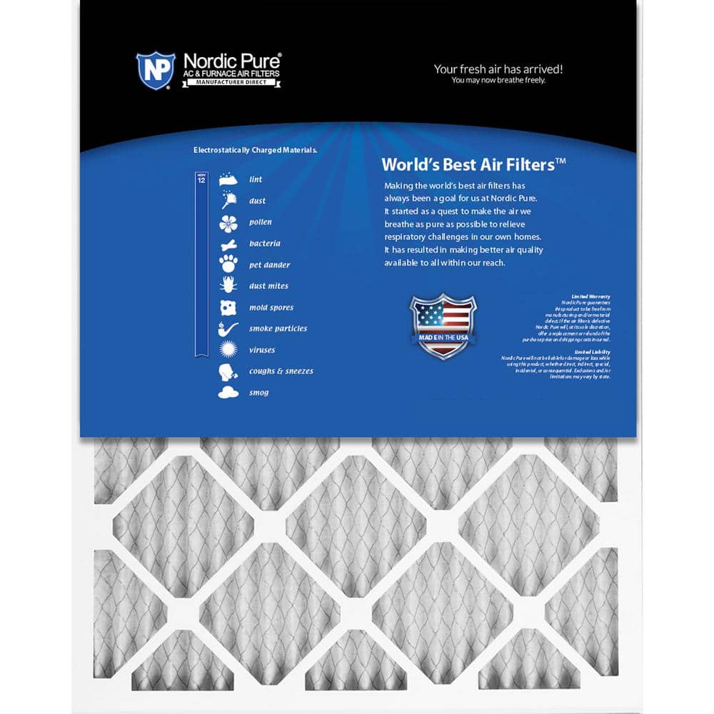 12 in. x 12 in. x 1 in. Allergen Pleated MERV 12 Air Filter (6-Pack) - Hercitys