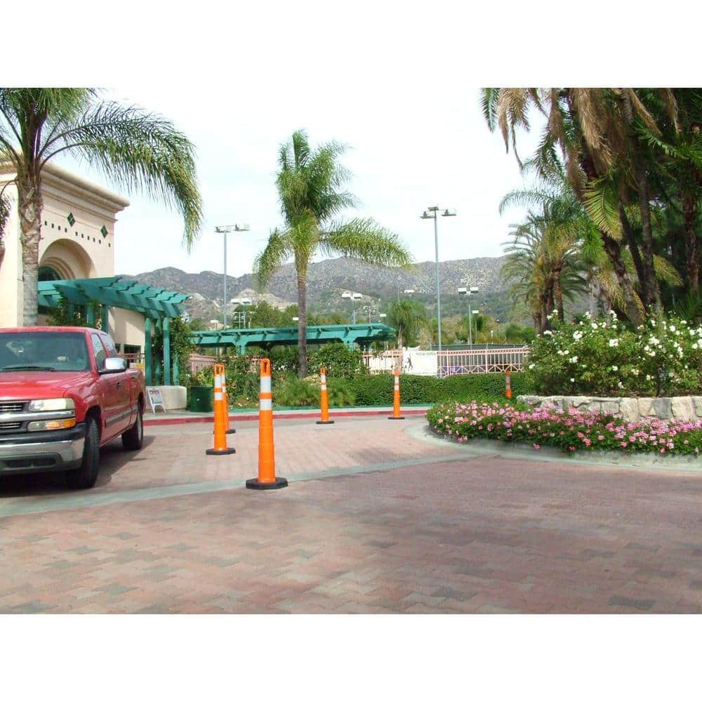 42 in. Orange Safety Cone without Base and 6 in. and 4 in. High-Intensity Sheeting - Hercitys