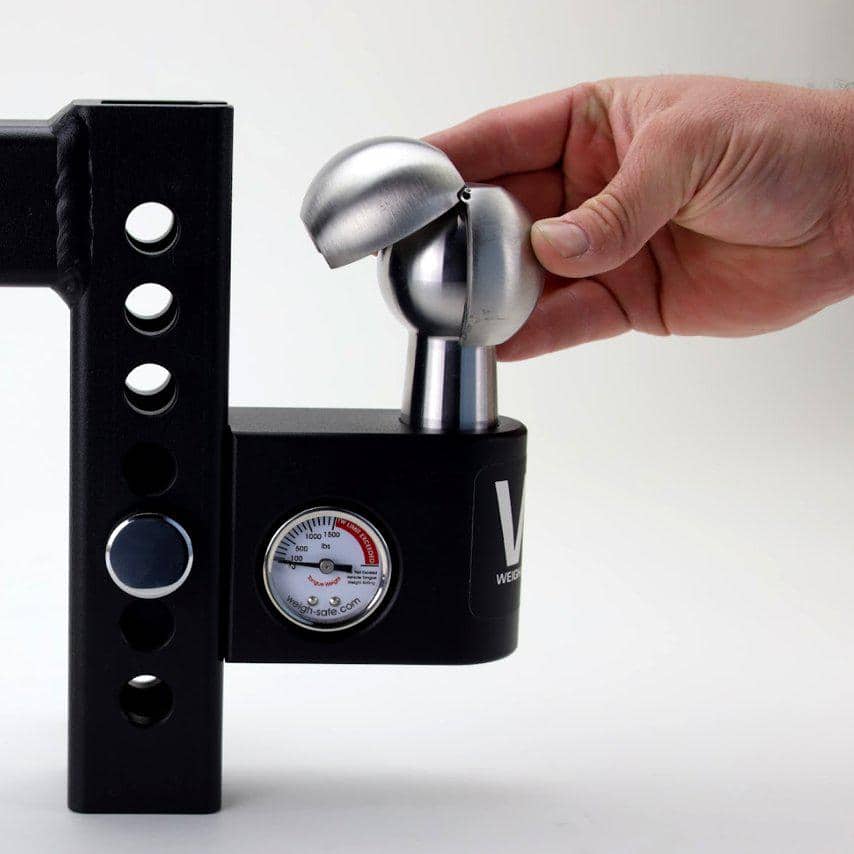 10 in. Steel Adjustable Trailer Hitch Ball Mount for 2 in. Receiver w/Weight Scale for Sway Prevention – 12,500 lbs. GTW - Hercitys