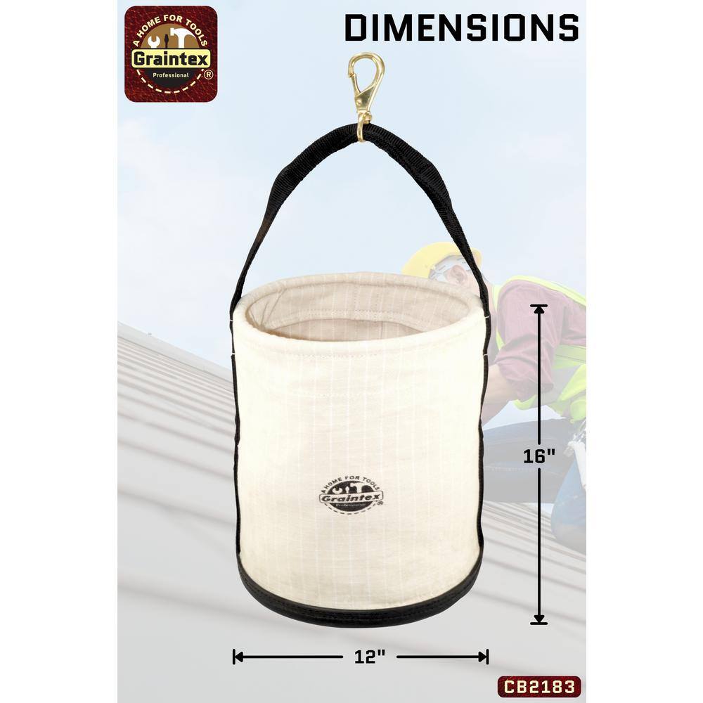 12 in. 1-Pocket Utility Tool Bucket - Hercitys