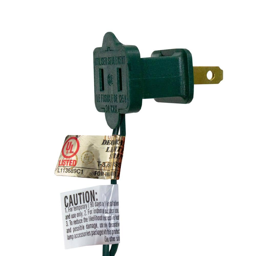 1 in. Pinkish-Purple LED Wide Angle Christmas Lights with Green Wire (Set of 60) - Hercitys