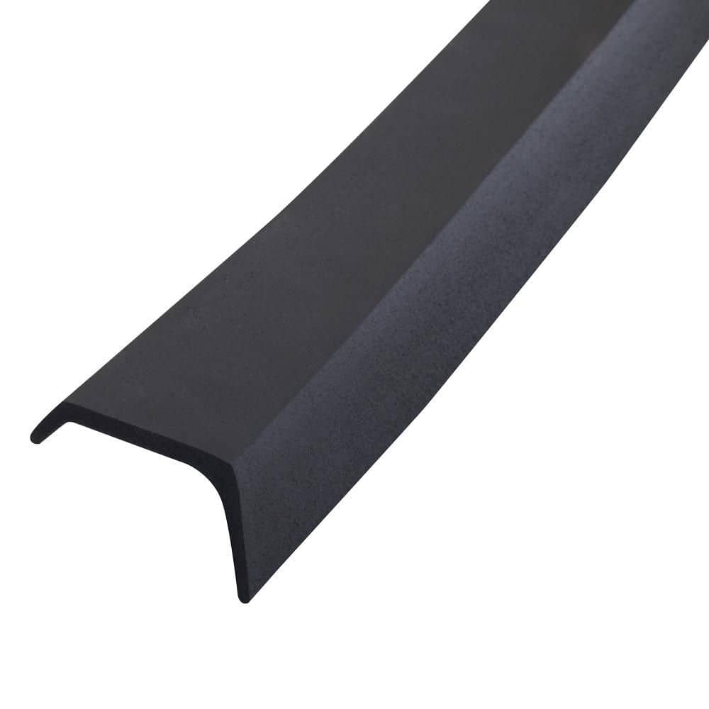 2 in. x 16 ft. Black Rubber Replacement for Garage Door Weatherstripping - Hercitys