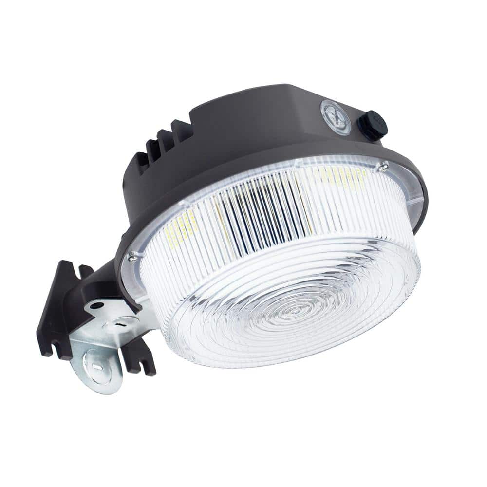150-Watt Equivalent Integrated LED Bronze 4000 Lumens Floodlight-5000K Area Light with Dusk to Dawn Sensor - Hercitys