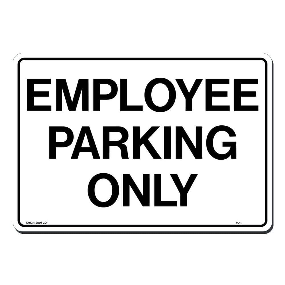 14 in. x 10 in. Employee Parking Only Sign Printed on More Durable, Thicker, Longer Lasting Styrene Plastic - Hercitys