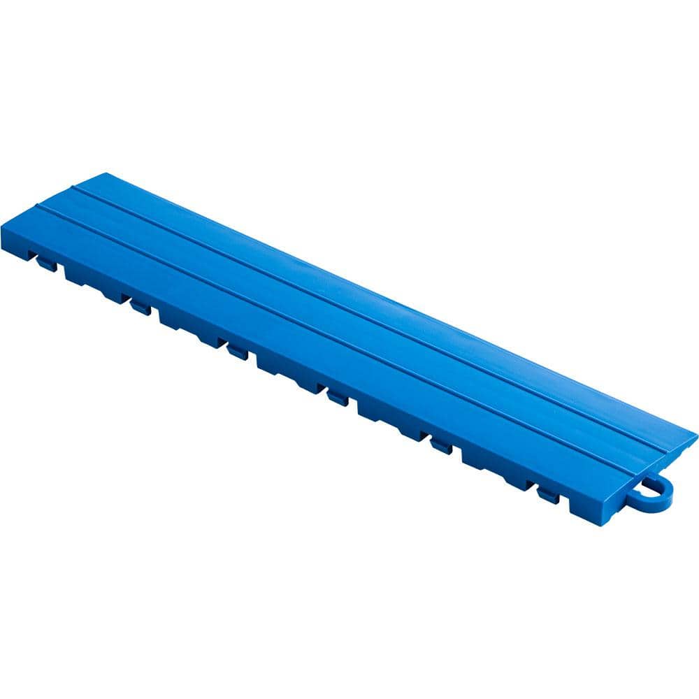 2.75 in. x 12 in. Royal Blue Pegged Polypropylene Ramp Edging for Diamondtrax Home Modular Flooring (10-Pack) - Hercitys