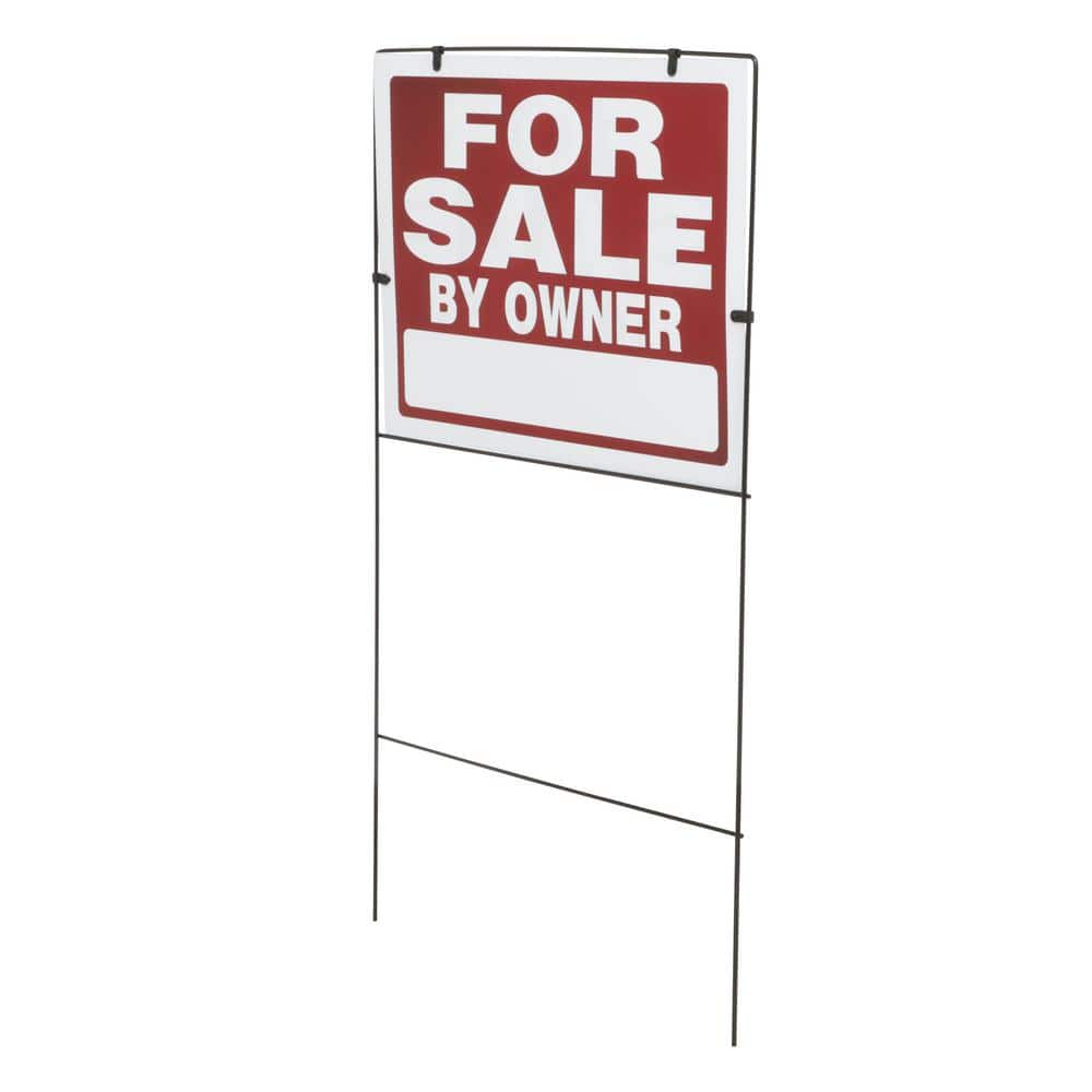 18 in. x 24 in. Plastic for Sale By Owner with Frame Sign - Hercitys