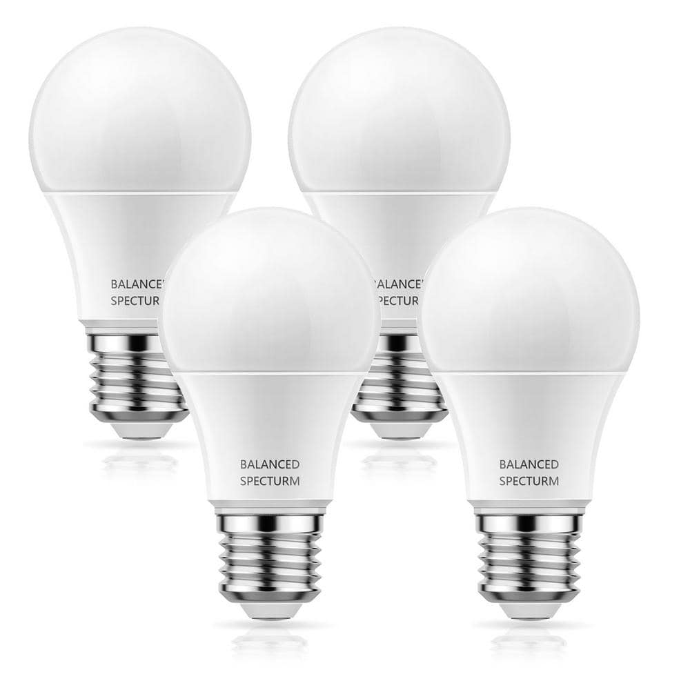 100-Watt E26 A19 Medium Base Full Spectrum Plant Growing LED Bulbs(4-Pack) - Hercitys