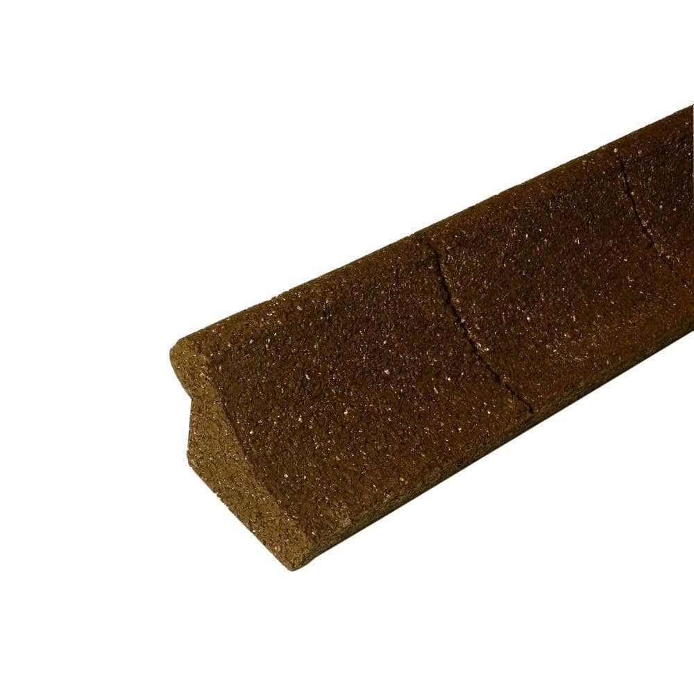 4 ft. Brown Rubber Curb Landscape Edging (4-Pack) - Hercitys