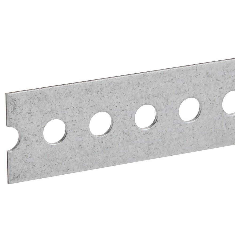 1-3/8 in. x 6 ft. – 16 Gauge Thick Zinc Plated Slotted Steel Flat Bar - Hercitys