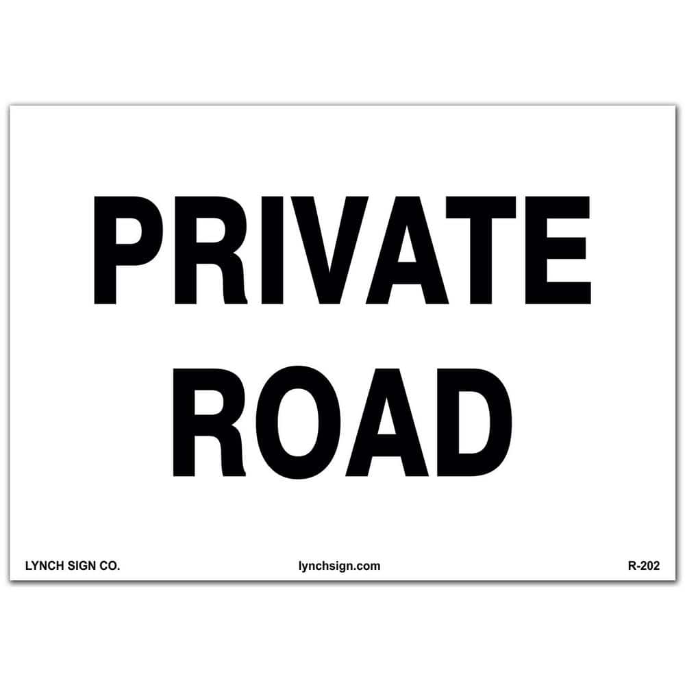 14 in. x 10 in. Private Road Sign Printed on More Durable, Thicker, Longer Lasting Styrene Plastic - Hercitys