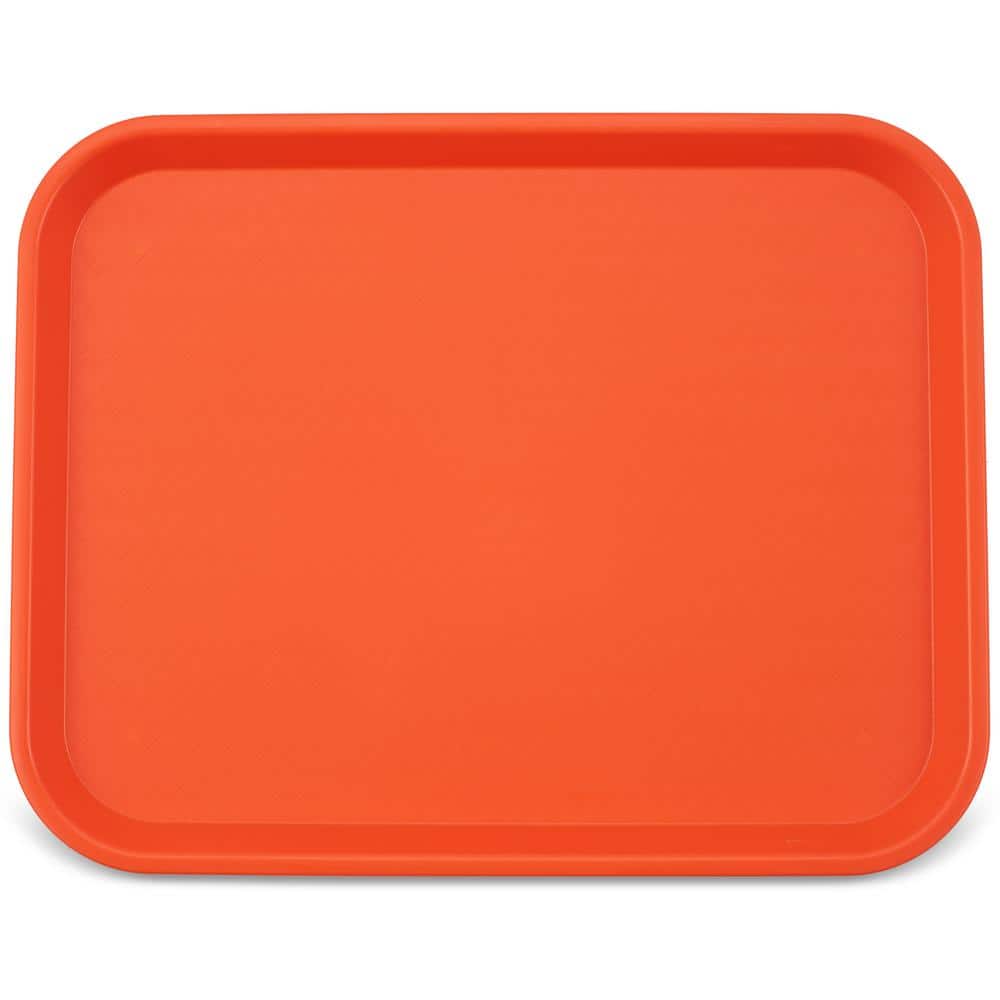 12 in. x 16 in. Polypropylene Serving/Food Court Tray in Orange (Case of 24) - Hercitys