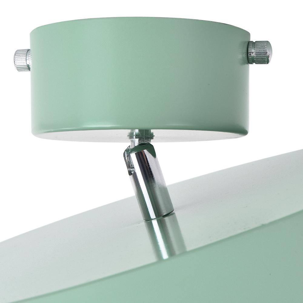 11.81 in. 1-Light Green LED Semi-Flush Mount with Drum Shade Scandinavian Ceiling Light - Hercitys
