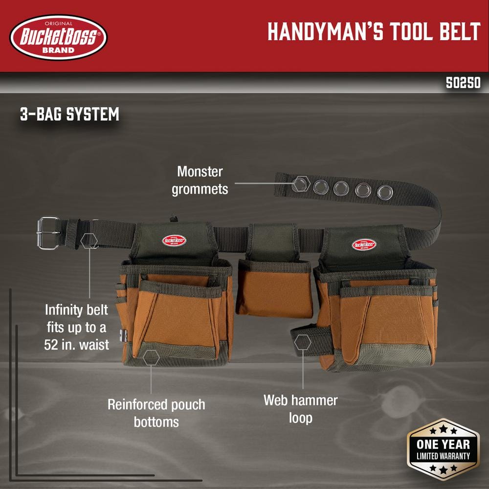 11-Pocket Handyman’s Work Tool Belt Rig - Hercitys