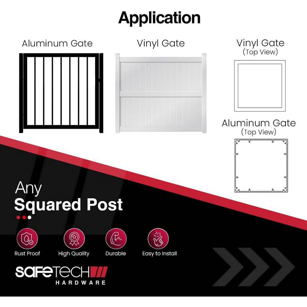 10 in. Child Safety Magnetic Pool Gate Latch - Hercitys