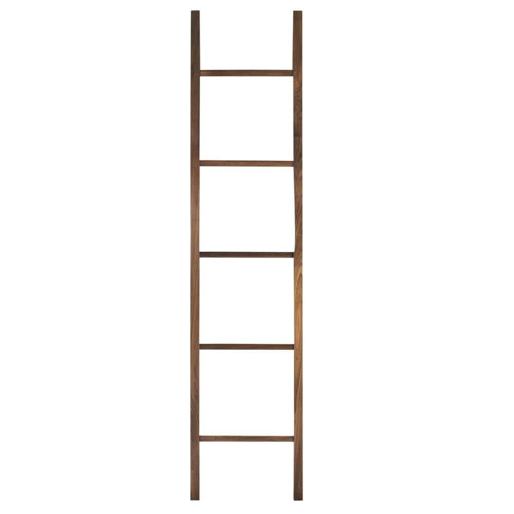 19 in. W x 1.75 in. D Natural Decorative Ladder with Solid Walnut - Hercitys