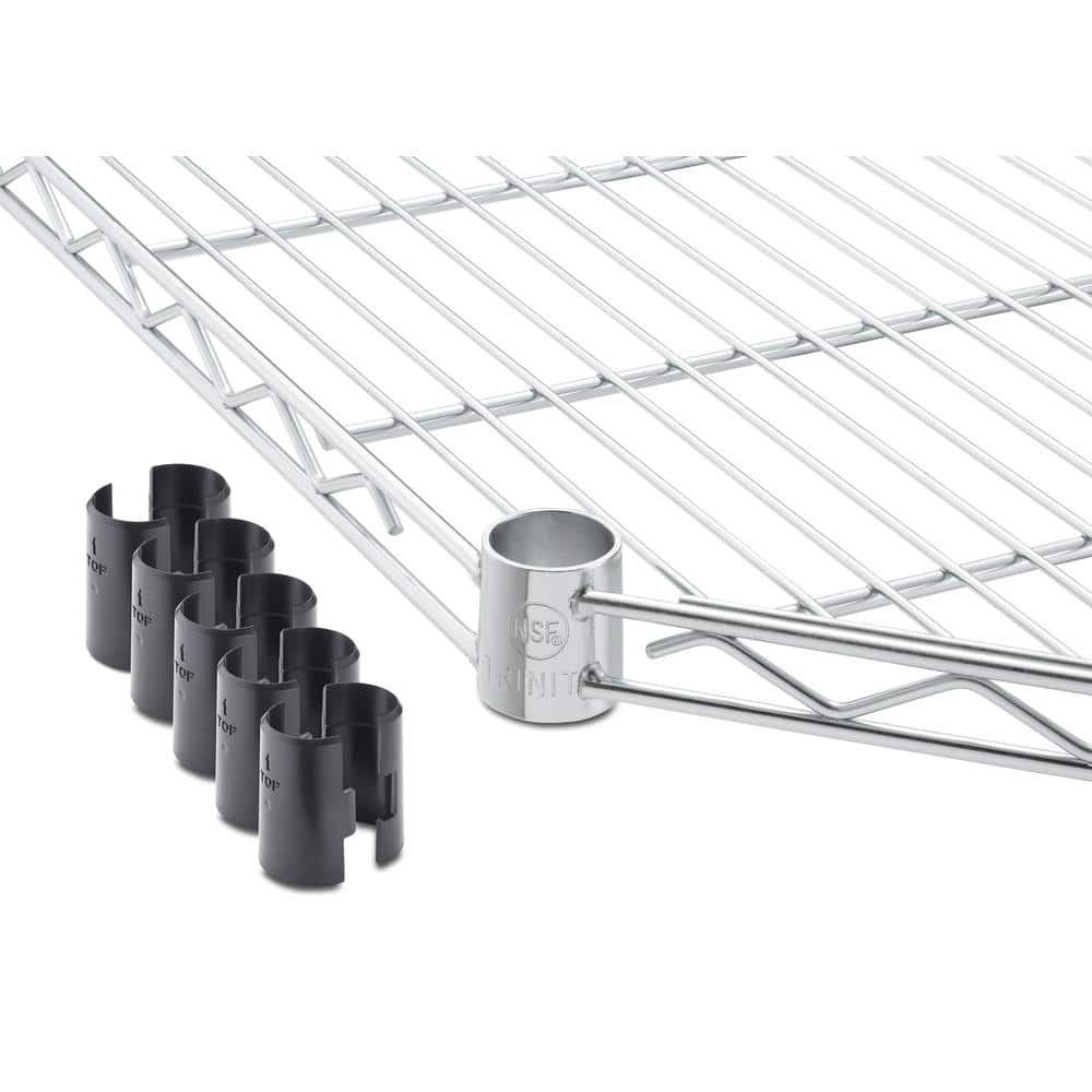 27 in. W X 18 in. D Individual NSF Chrome Color Corner Shelf - Hercitys