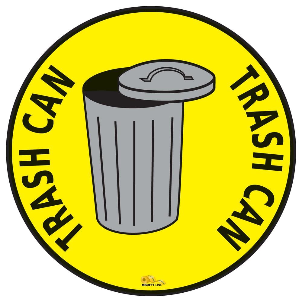 24 in. Trash Can Safety Floor Sign - Hercitys