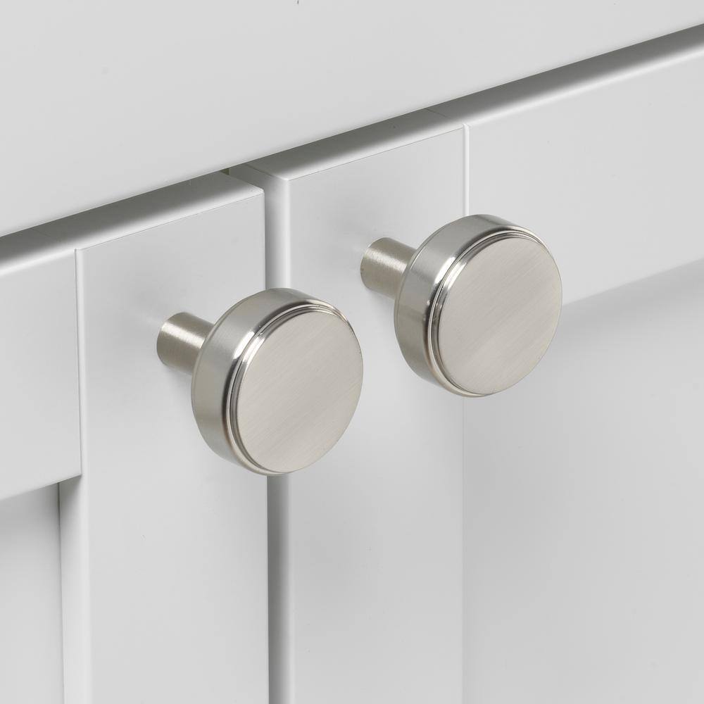 1-1/2 in. Solid Round Knurled Cabinet Knob – 5827-SN - Hercitys