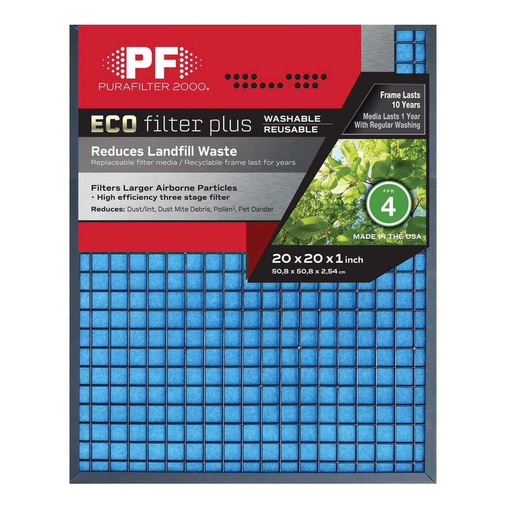 20 in. x 20 in. x 1 ECO Washable Air Filter FPR4 - Hercitys