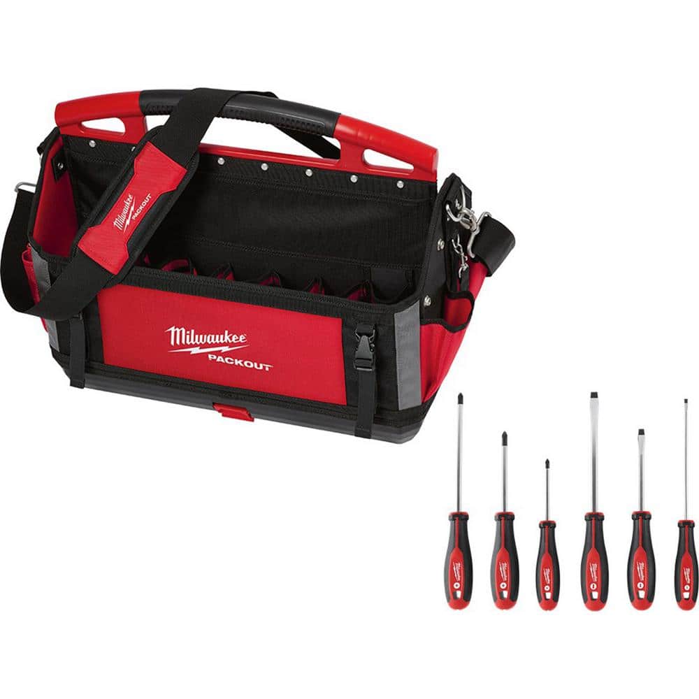 20 in. PACKOUT Tote with 6-Piece Screwdriver Set - Hercitys