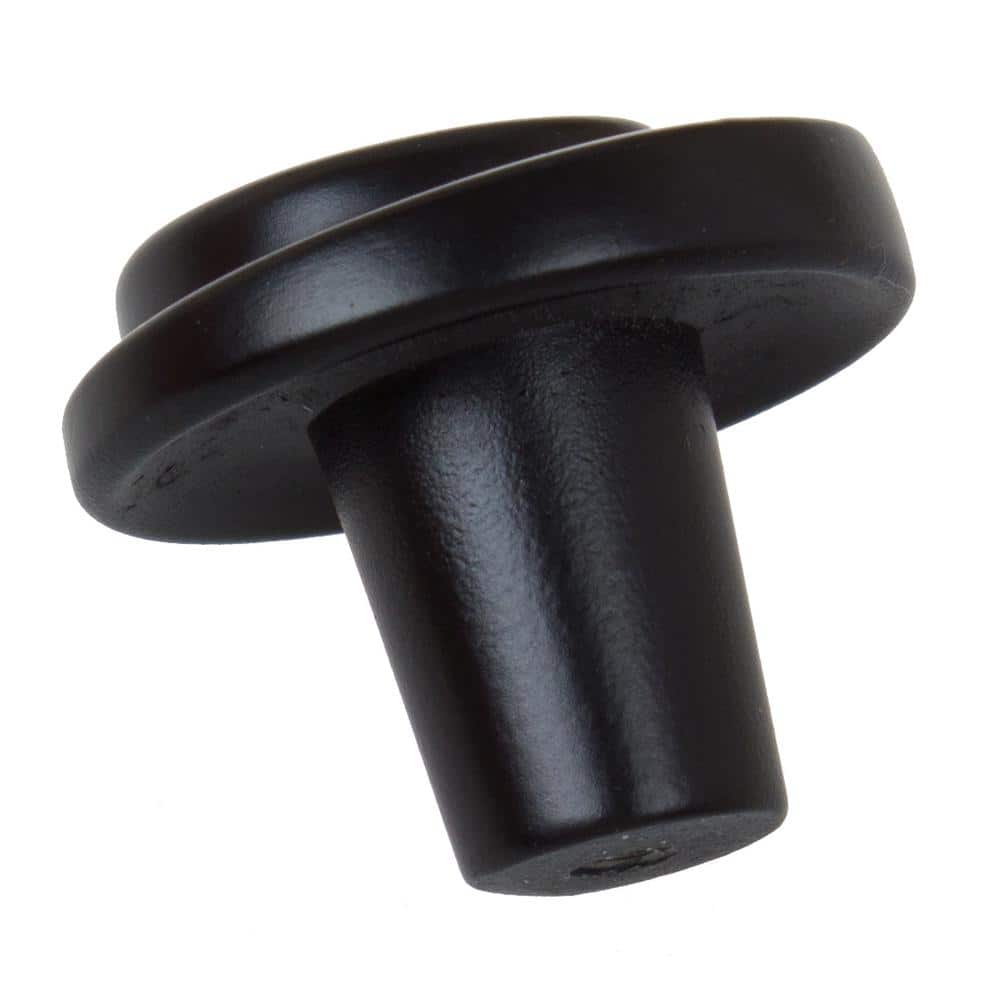 1-1/8 in. Dia Matte Black Classic Wave Cabinet Knob (10-Pack) - Hercitys