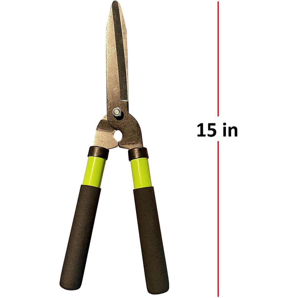 15 in. Metal Handle Hedge Shears Clippers - Hercitys