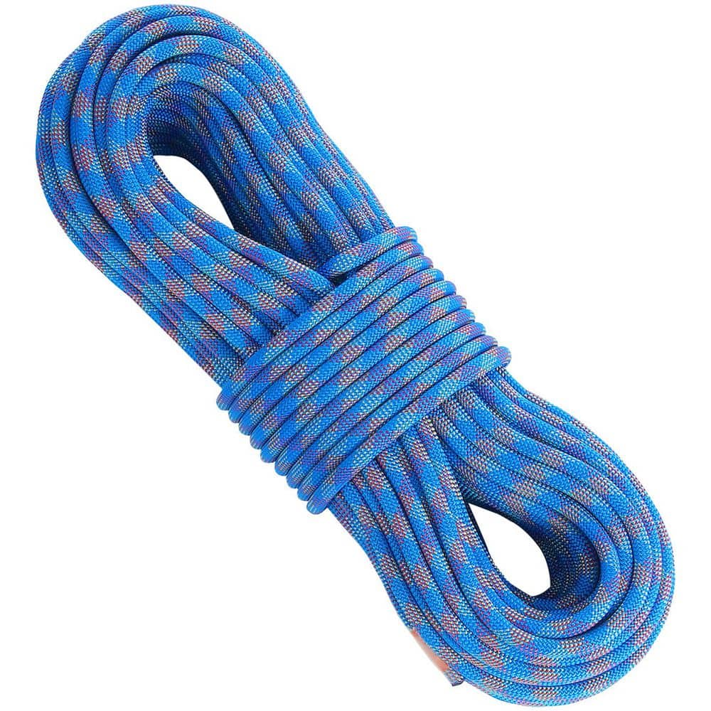 10. 2 mm Dynamic Climbing Rope 70 M/230 ft. Outdoor Rock Climbing Rope 25KN Breaking Tension Stretchable Fiber Rope Blue - Hercitys