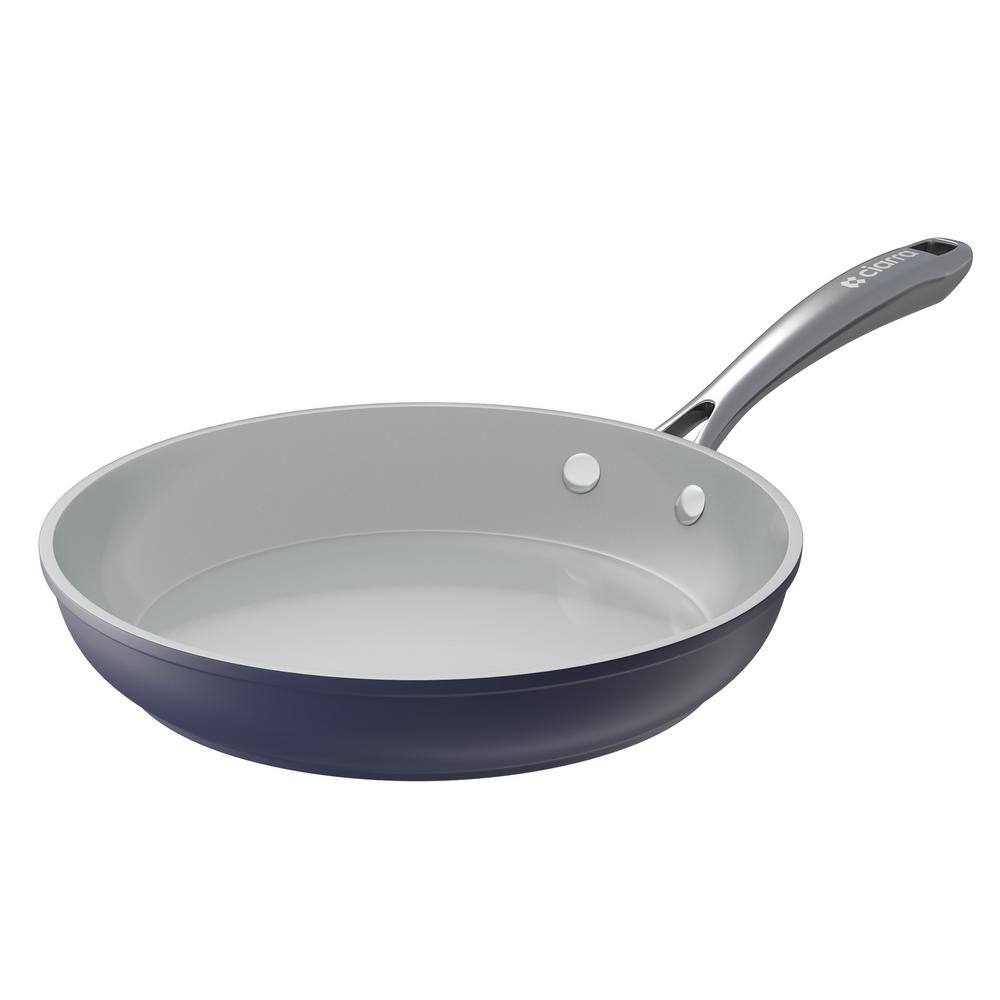 10 in. Ceramic Nonstick Frying Pan in Dark Blue for Cooking, Oven Safe, Dishwasher Safe - Hercitys