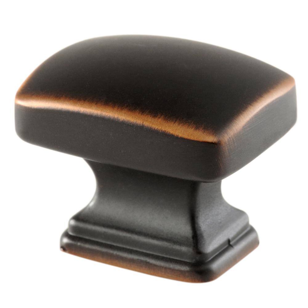 10-Pack Grayson 1-1/4 in. (32 mm) Traditional Oil Rubbed Bronze Rectangle Cabinet Knob - Hercitys