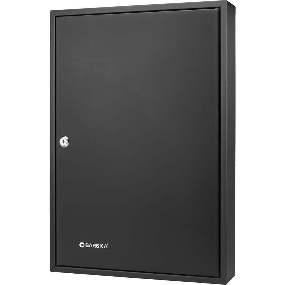 100-Position Steel Key Cabinet with Key Lock, Black - Hercitys