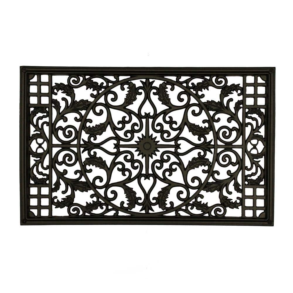 15 in. x 24 in. Wrought Iron Insert for Rectangle Wooden Gate - Hercitys