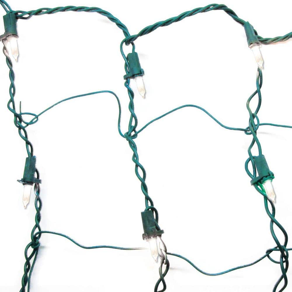 150-Light 4 ft. x 6 ft. Clear Twinkling Net Lights - Hercitys
