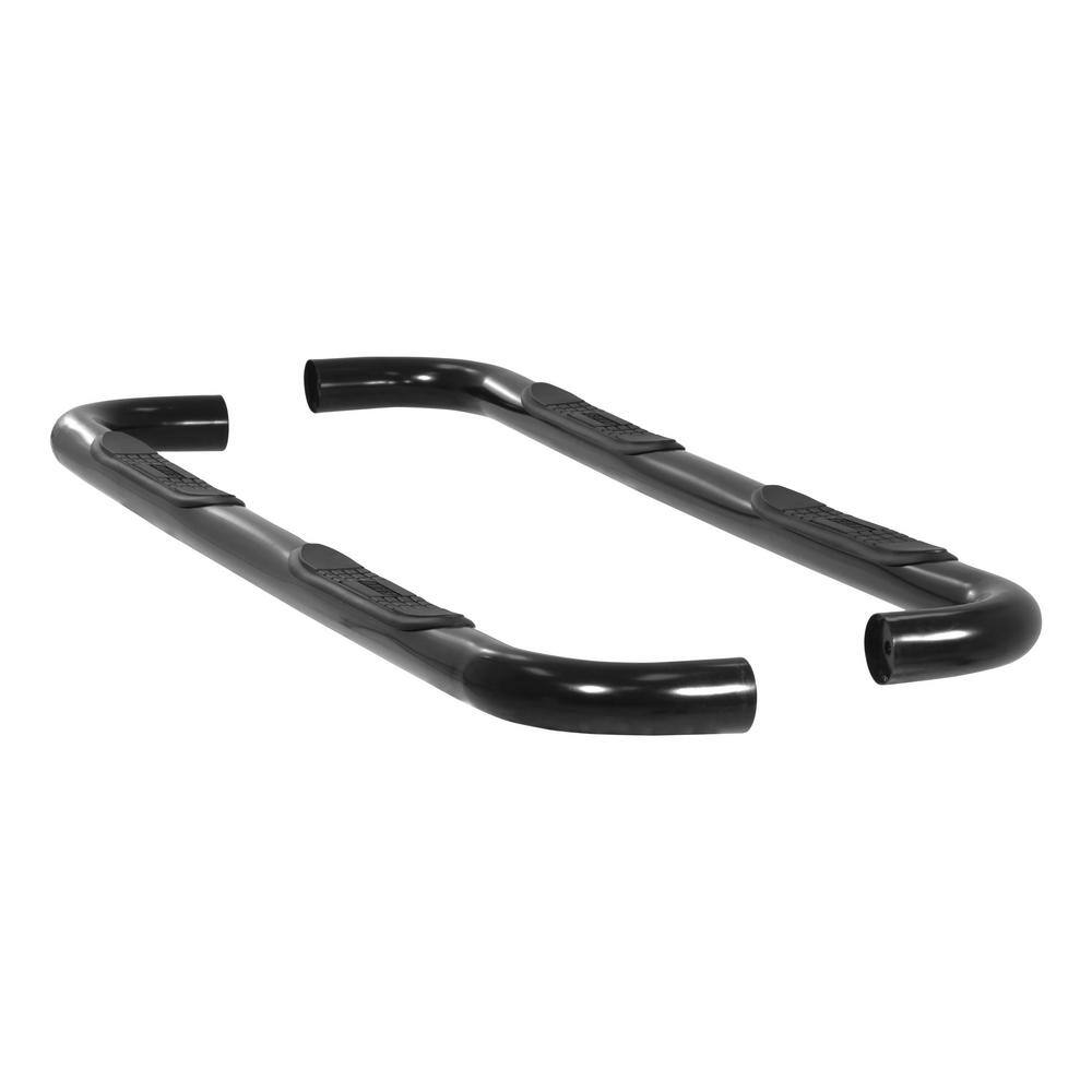 3-Inch Round Black Steel Nerf Bars, No-Drill, Select Chevrolet, GMC C, K - Hercitys