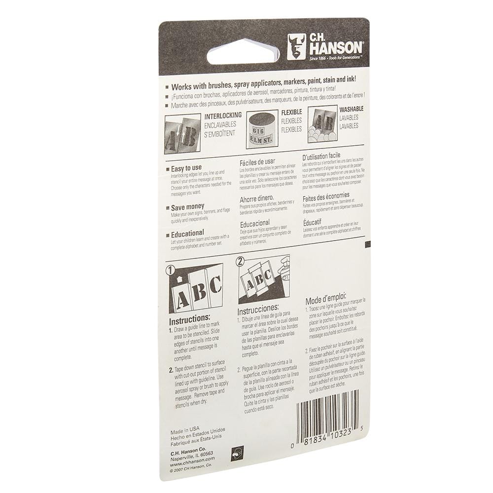 1 in. Stencil Letter Set (33-Piece) - Hercitys